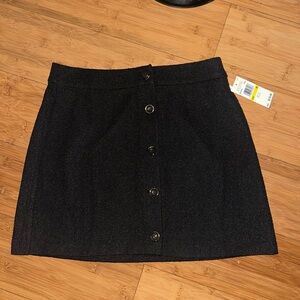 BNWT Michael Kors Button A-Line Mini Skirt